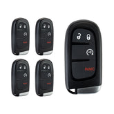 Lots of 5 Extra-Partss Remote Car Key Fob Replacement for Dodge GQ4-54T fits 2013 2014 2015 2016 2017 2018 2019 Ram 1500 2500 3500 4Btn